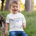 Camiseta Eu Amo Minha Mãe Neurotípica Engraçada Autismo Bon<br><div class="desc">Eu adoro a minha citação humorística da mãe escrita em texto colorido sobre essa camiseta engraçada de crianças autistas. Uma criança autista fofa para uma criança neurosdiversa. Adotar a neurodiversidade nas pessoas.</div>