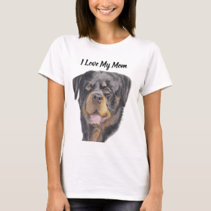 Camiseta Eu Amo Minha Mãe Rottweiler
