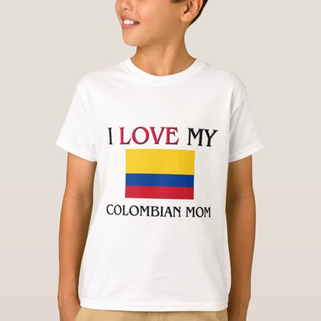 Camiseta Eu amo minha mamã colombiana (Frente)