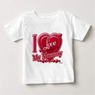 Camiseta Eu amo minha Mamãe - coração