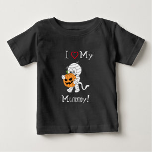 Camiseta Eu Amo Minha Mamãe Feliz Halloween Lindo Menino de