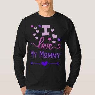 Camiseta Eu Amo Minha Mamãe Para Crianças Filhas Filha Filh