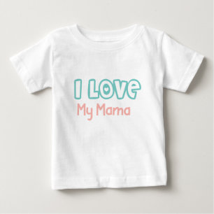 Camiseta Eu Amo Minha Mamãe Pastel