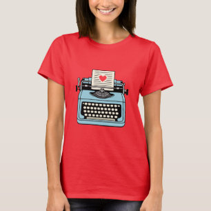 Camiseta Eu amo minha máquina de escrever