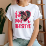 Camiseta Eu Amo Minha Melhor Foto Personalizada<br><div class="desc">Adoro a minha melhor fotografia personalizada,  imagem personalizada do melhor amigo</div>