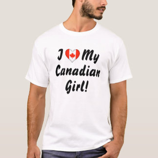 Camiseta Eu amo minha menina canadense!