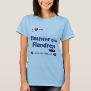Camiseta Eu amo minha mistura do DES Flandres de Bouvier (o