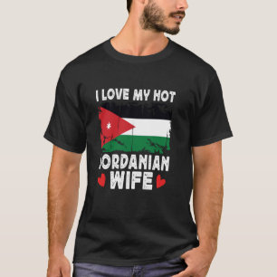 Camiseta Eu Amo Minha Mulher Jordanesa Quente Cônjuges Jord