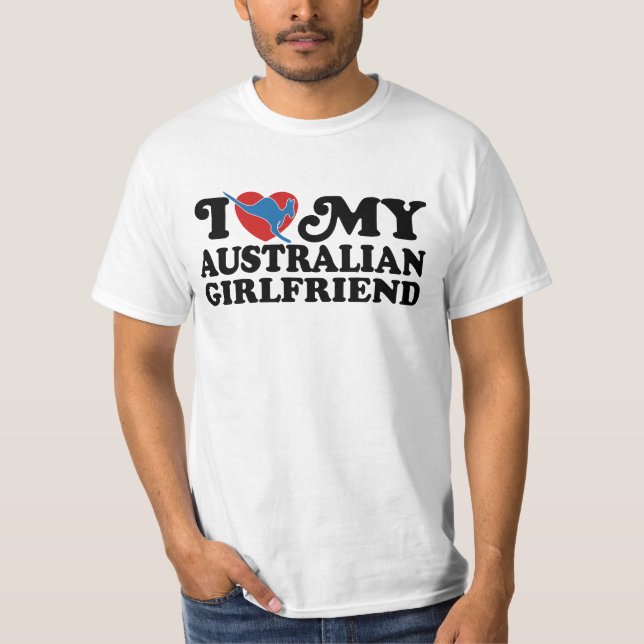 Camiseta Eu Amo Minha Namorada Australiana (Frente)