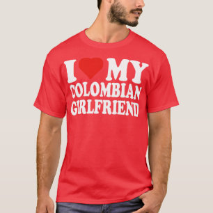 Camiseta Eu Amo Minha Namorada Colombiana