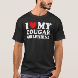 Camiseta Eu Amo Minha Namorada Cougar Projeto de Texto em N