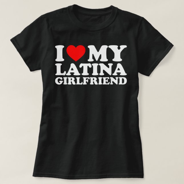 Camiseta Eu amo minha Namorada de Latina (Frente do Design)