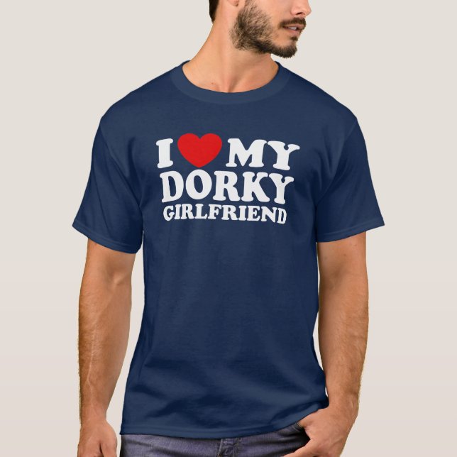 Camiseta Eu Amo Minha Namorada Dorky (Frente)
