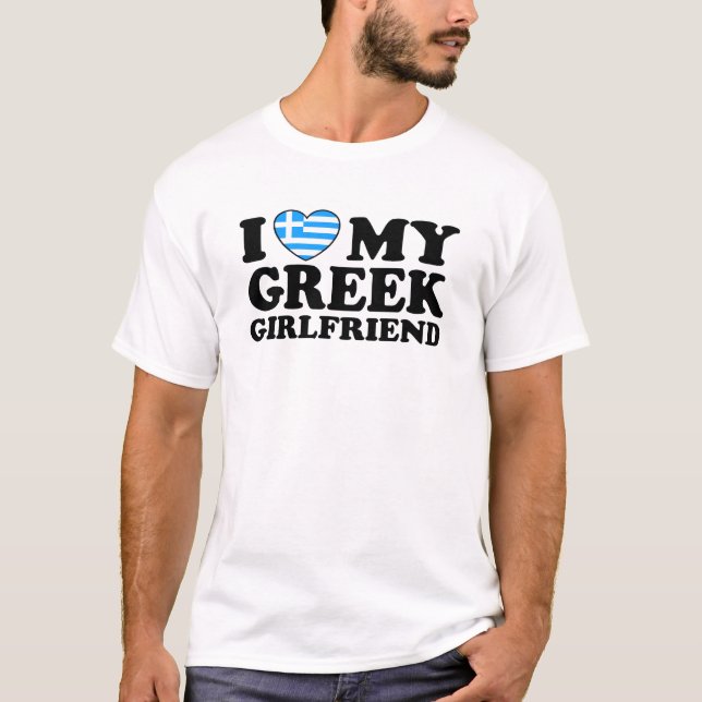 Camiseta Eu Amo Minha Namorada Grega (Frente)