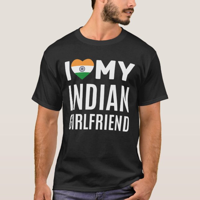 Camiseta Eu amo minha Namorada indiana (Frente)
