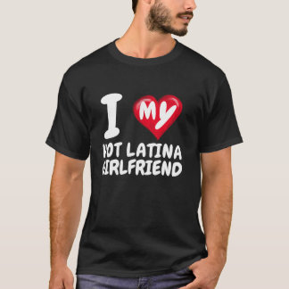 Camiseta Eu amo minha Namorada latina quente I Red Heart GF