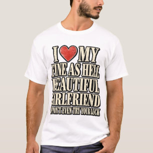 Camiseta Eu Amo Minha Namorada Linda Pra Caramba Namorado
