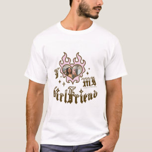 Camiseta Eu Amo Minha Namorada - Marrom - DingusDesign