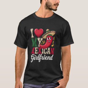 Camiseta Eu Amo Minha Namorada Mexicana Amante Hispânica La