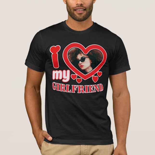 Camiseta Eu Amo Minha Namorada Personalizada (Frente)