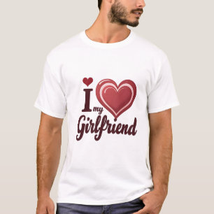 Camiseta Eu Amo Minha Namorada Personalizado