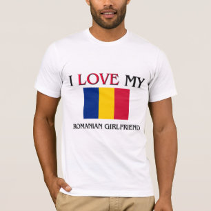 Camiseta Eu Amo Minha Namorada Romena
