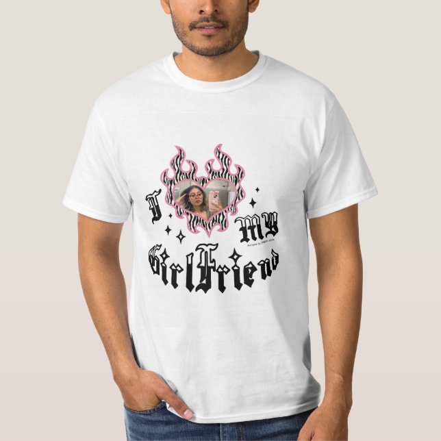 Camiseta Eu Amo Minha Namorada - Zebra - DingusDesign (Frente)