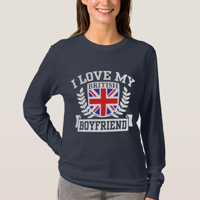 Camiseta Eu Amo Minha Namorado Britânica (Frente)