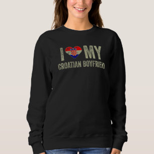 Camiseta Eu Amo Minha Namorado croata Croácia Bandeira Girl
