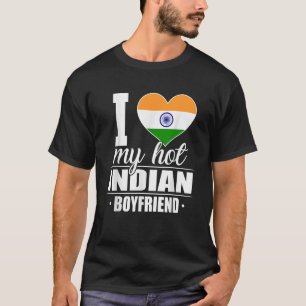 Camiseta Eu amo minha Namorado indiana quente na Índia