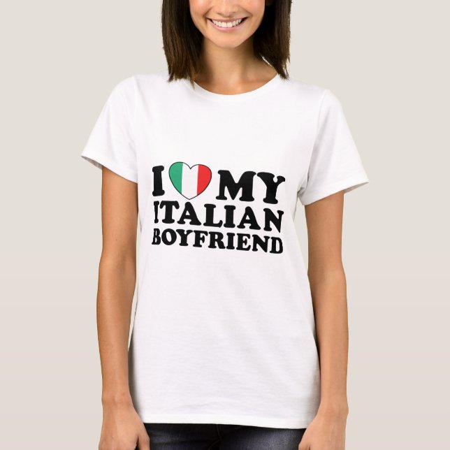 Camiseta Eu Amo Minha Namorado Italiana (Frente)