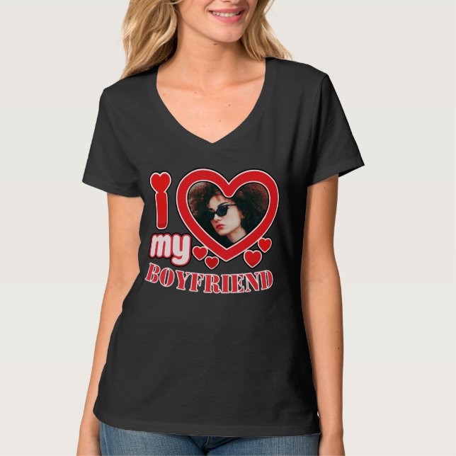 Camiseta Eu Amo Minha Namorado Personalizada (Frente)