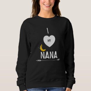 Camiseta Eu Amo Minha Nana Banana Engraçada Avó Avó Gr