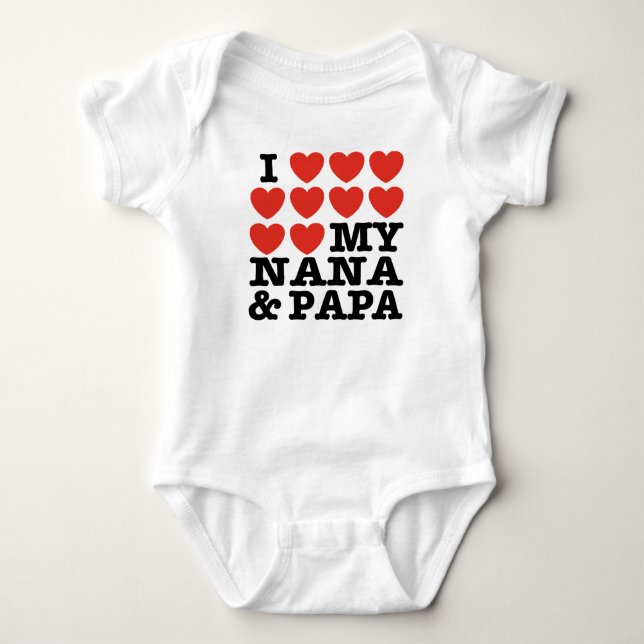 Camiseta Eu Amo Minha Nana E Papai (Frente)