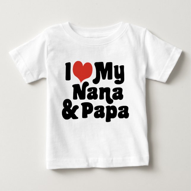 Camiseta Eu Amo Minha Nana E Papai (Frente)