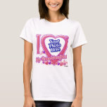 Camiseta Eu amo minha neta rosa/roxa - foto<br><div class="desc">Eu amo minha neta rosa/roxo - foto Adicione sua foto favorita a esta design de camiseta!</div>