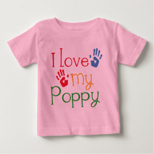 Camiseta Eu amo minha papoila (Handprints)