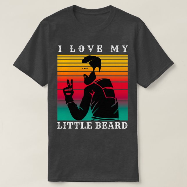 Camiseta Eu Amo Minha Pequena Barba 7 (Frente do Design)