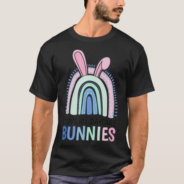 Camiseta Eu Amo Minha Professora De Cuidados De Páscoa Bunn (Frente)