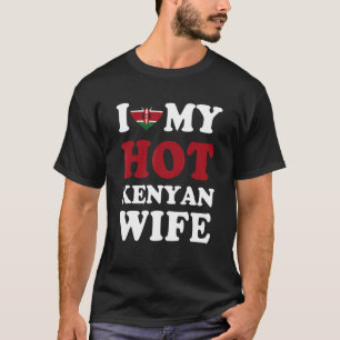 Camiseta Eu amo minha quente esposa queniana presente engra