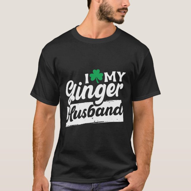 Camiseta Eu Amo Minha Rua De Shamrock De Cabeça Vermelha De (Frente)