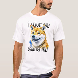 Camiseta Eu Amo Minha Shiba Inu | Proprietário do cão