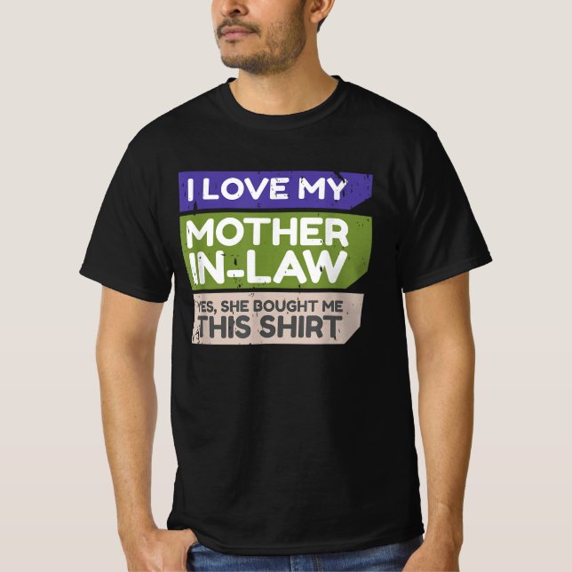 Camiseta Eu amo minha sogra... Sim, ela me comprou isso (Frente)