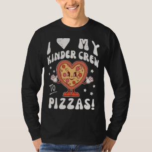 Camiseta Eu amo minha tripulação infantil para pizzas profe