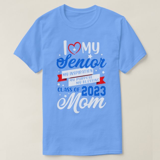Camiseta Eu Amo Minha Turma de Formandos de 2023 (Frente do Design)