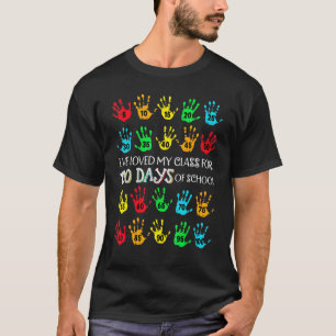 Camiseta Eu Amo Minha Turma Há 100 Dias De Aula Mais Brilha