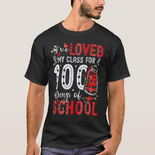 Camiseta Eu Amo Minha Turma Há 100 Dias De Aula Professor
