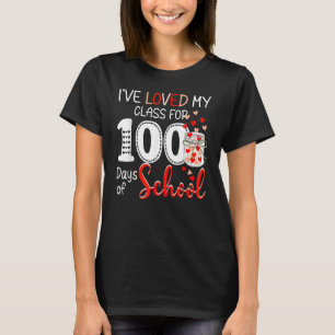 Camiseta Eu Amo Minha Turma Há 100 Dias De Aula Professor