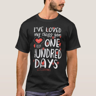 Camiseta Eu Amo Minha Turma Há 100 Dias De Escola 100º D