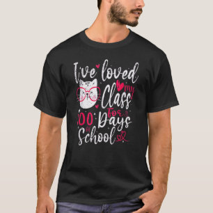 Camiseta Eu Amo Minha Turma Há 100 Dias De Escola Mais Inte